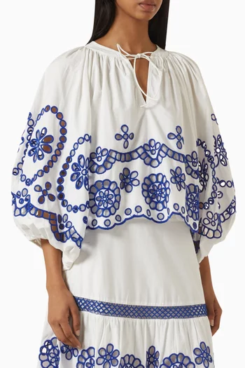 Vara Embroidered Top