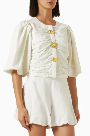 Rowan Ruched Top in Viscose Blend