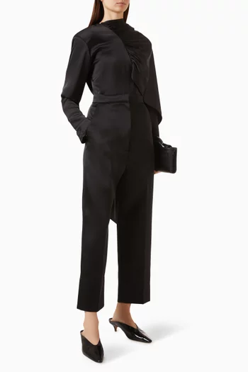 Ocelia Tuxedo Pants in Satin