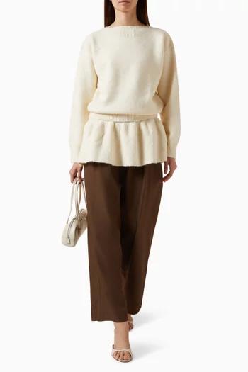 Corinth Peplum Sweater in Knit