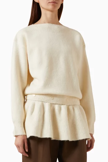 Corinth Peplum Sweater in Knit