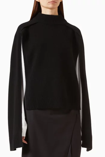 Noa Cape Sweater in Wool