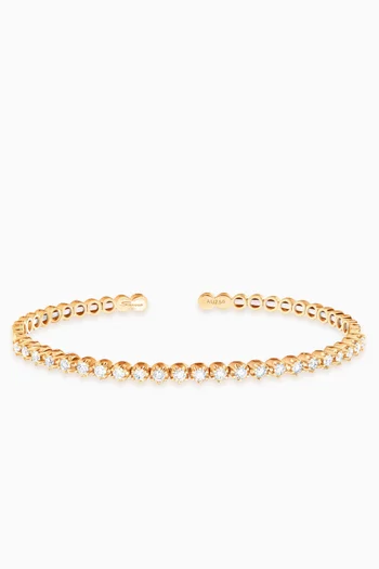 Barq Diamond Bangle in 18kt Rose Gold