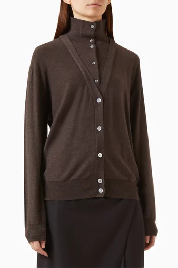 Fabbie Layered Cardigan in Knit