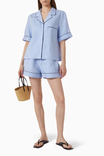 Camp Collar Shirt in Linen