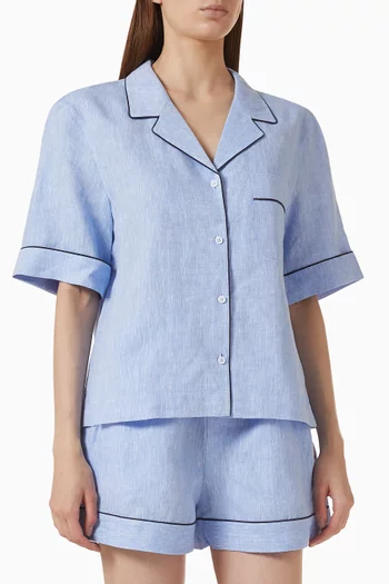 Camp Collar Shirt in Linen