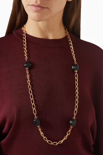 1980s Vintage Long Chain in Gold-plated Metal