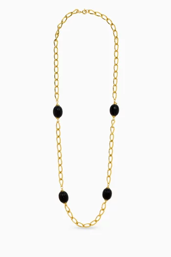 1980s Vintage Long Chain in Gold-plated Metal
