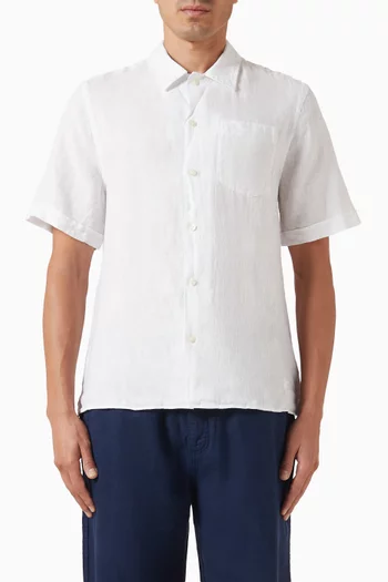 Charli Bowling Shirt in Linen