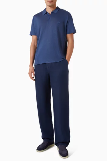 Pyramid Polo T-shirt in Linen-jersey