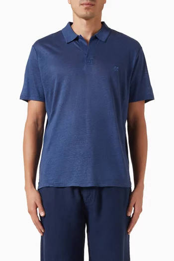 Pyramid Polo T-shirt in Linen-jersey
