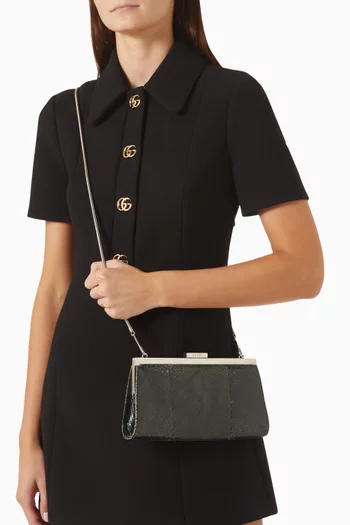 Clutch Bag in Python Leather