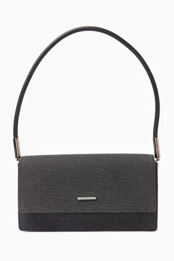 Small Shoulder Bag in Denim & Leather