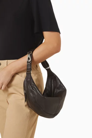 Mini Quiver Clip Bag in Grained Buffalo Leather