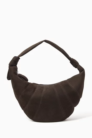 Fortune Croissant Bag in Alpaca Nubuck