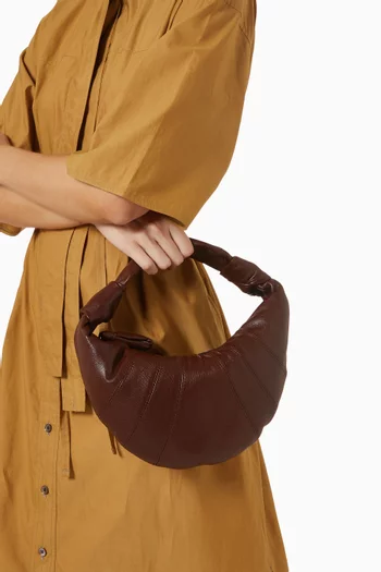 Mini Fortune Croissant Bag in Goat Leather