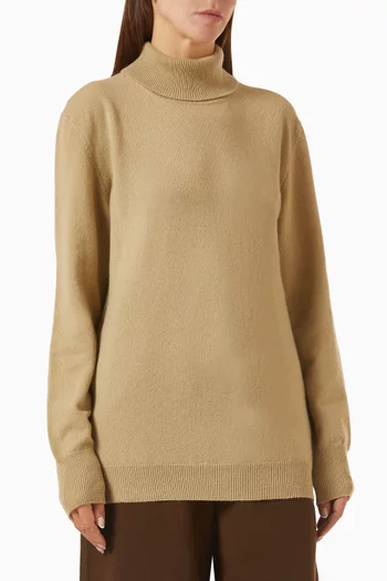 Stand-collar Sweater in Cashmere