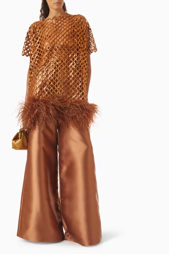 Caged Sequin Top