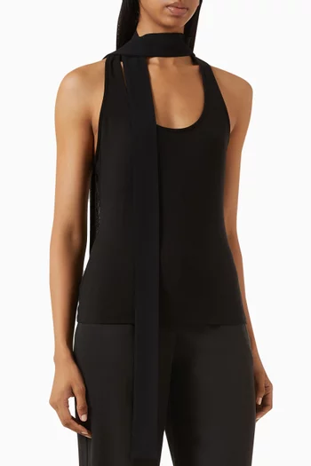 London Scarf Knit Tank Top