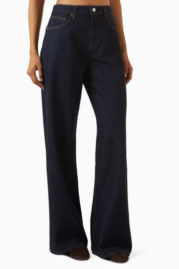 Cary Slouchy Wide-Leg Jeans in Denim