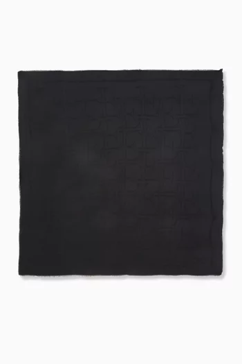 Oversized Logo Scarf in Viscose