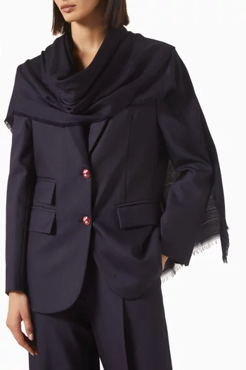 Oversized Logo Scarf in Viscose