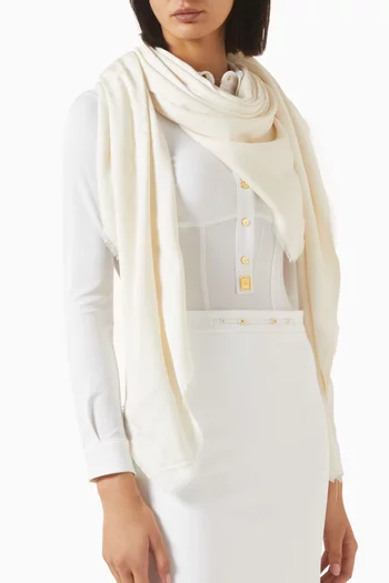 Oversized Logo Scarf in Viscose