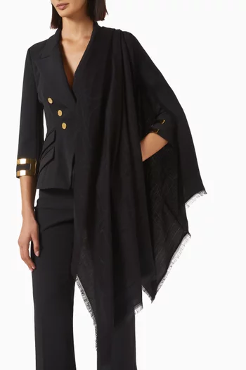 Oversized Logo Scarf in Viscose