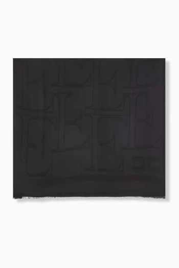Oversized Logo Scarf in Viscose