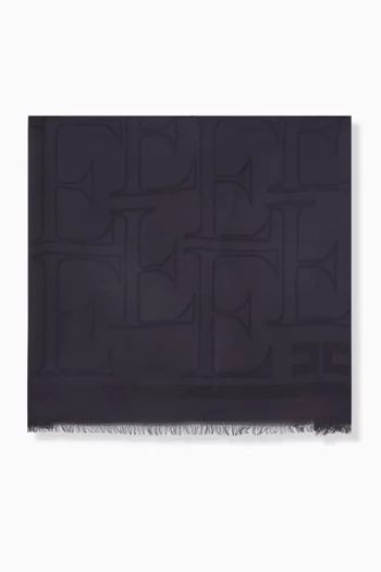 Oversized Logo Scarf in Viscose