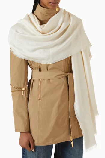 Oversized Logo Scarf in Viscose
