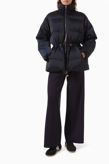 Knit Wide-leg Pants in Viscose Blend