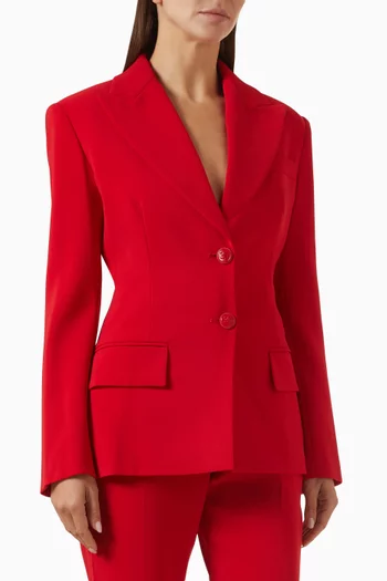 Lace-up Back Jacket in Crepe