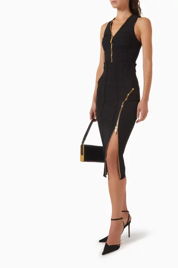 High-waist Pencil Skirt in Technic Fabric