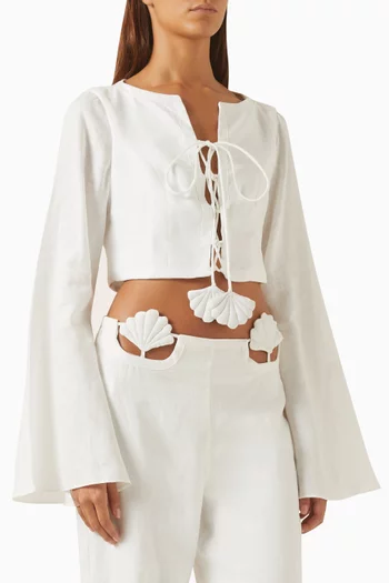 Amelie Top in Linen