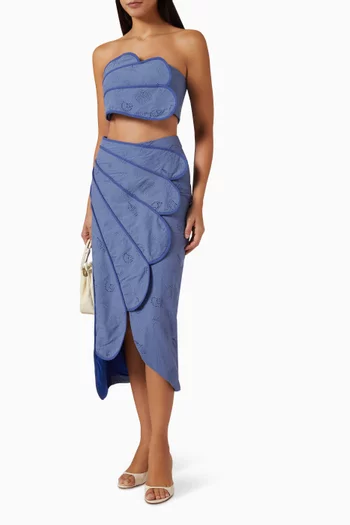 Sango Scalloped Top in Linen