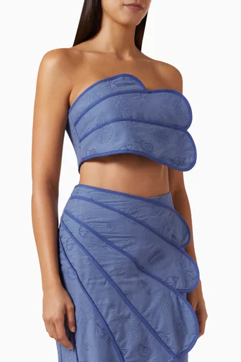 Sango Scalloped Top in Linen