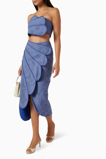 Sango Scallop Skirt in Linen