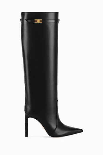 Knee-high 100 Boots in Nappa-effect Leather