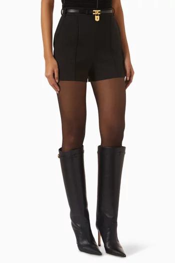 Belted Shorts in Crepe