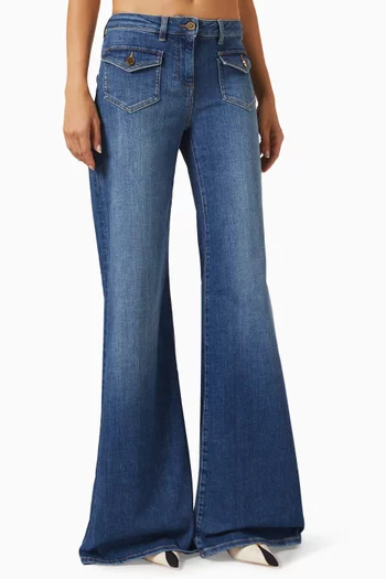 Bell-bottom Jeans in Denim