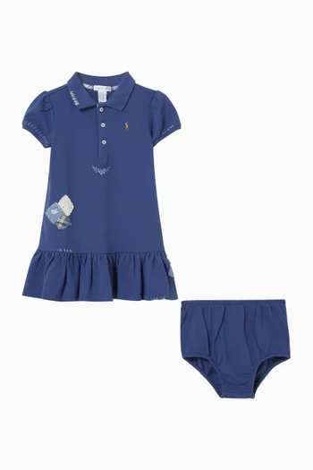 Knit Polo Peplum Dress
