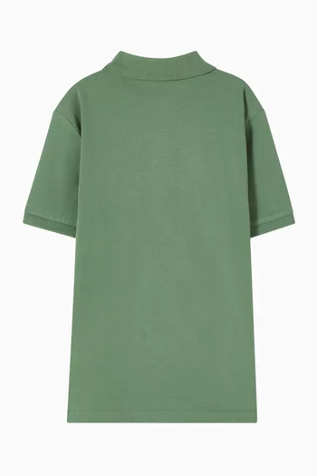 Polo T-Shirt in Cotton Mesh