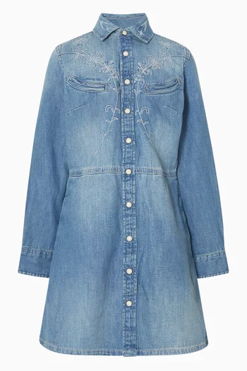 Shirt Dress in Denim Cotton