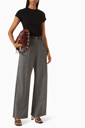 Peandra Wide-leg Tailored Pants