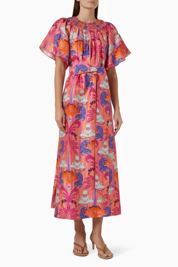 Flagler Belted Dress in Cotton