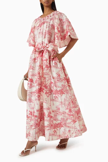 Flagler Belted Dress in Cotton