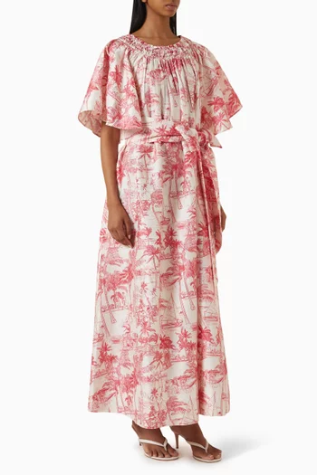 Flagler Belted Dress in Cotton