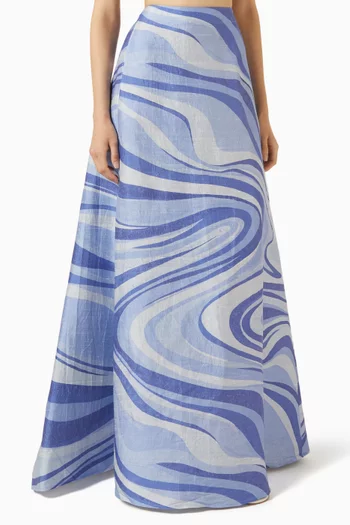 Adjustable-waist Bustle Skirt