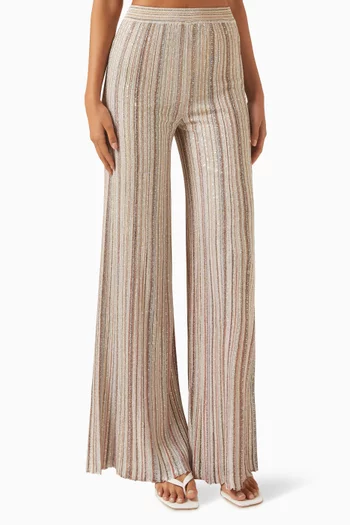 Wide-leg Pants in Viscose Blend